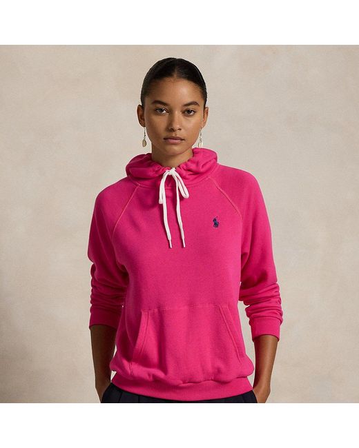 Polo Ralph Lauren Pink Shrunken-Fit Kapuzenpullover Aus Fleece