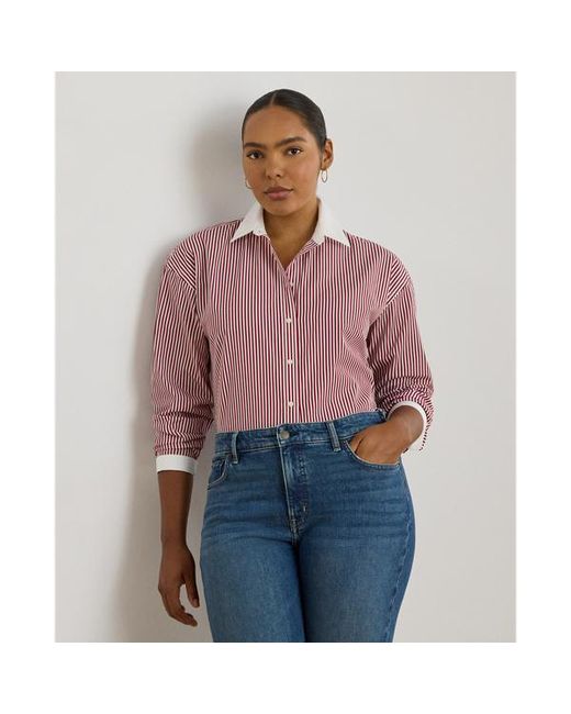 Ralph Lauren Red Ralph Lauren Striped Cotton Broadcloth Shirt