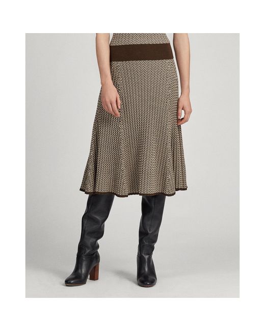 Brown hotsell herringbone skirt