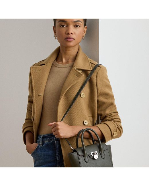 Petite Sacoche Tanner En Cuir Grainé Ralph Lauren en coloris Black