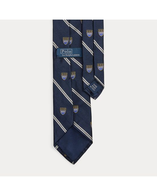 Polo Ralph Lauren Blue Striped Silk Club Tie for men