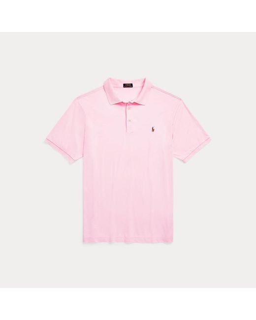 Ralph Lauren Pink Soft Cotton Polo Shirt for men