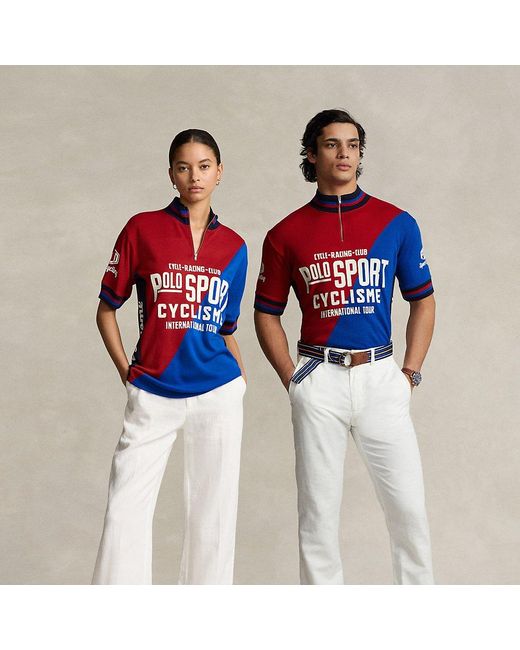 Ralph Lauren Blue Polo Sport Jersey Quarter-zip Shirt for men