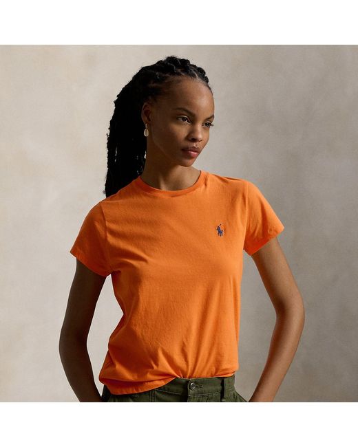 Polo Ralph Lauren Orange Classic Fit Cotton Jersey Crewneck Tee