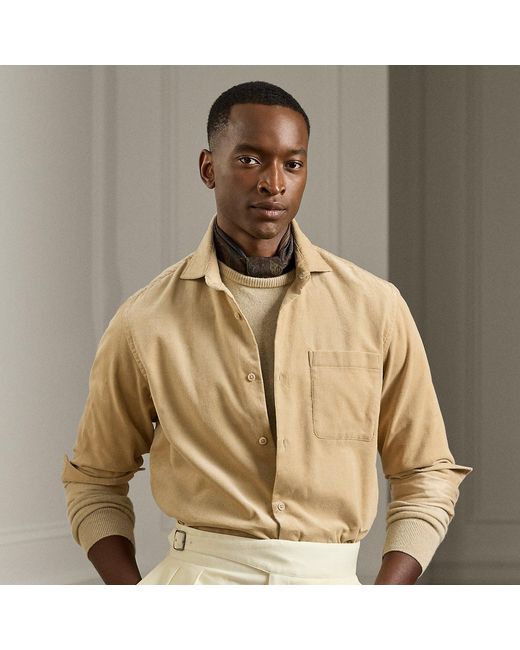 Ralph Lauren Natural Fine-Wale Corduroy Shirt for men