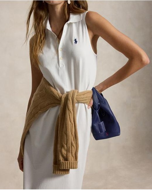 Polo Ralph Lauren Natural Stretch-Cotton Sleeveless Polo Dress