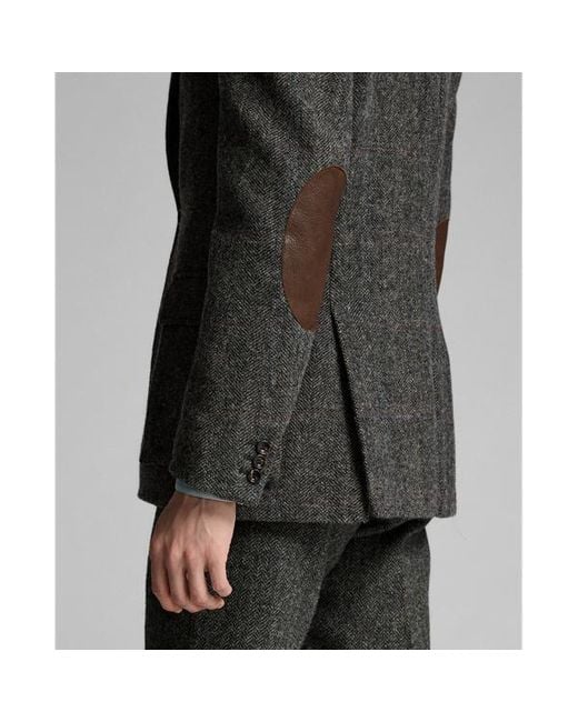 RRL Gray Wool Herringbone Suit Jacket for men