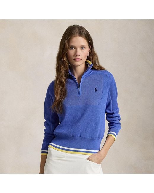 Pull demi zippé ralph lauren femme hotsell