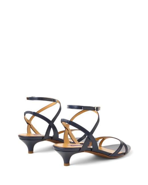 Ralph Lauren White Clarke 35 Mm Calfskin Sandal