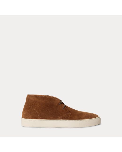 Ralph Lauren Brown Jermain Calf-Suede Chukka Trainer for men