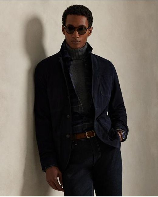 Polo Ralph Lauren Black Suede Jacket for men