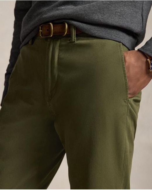 Polo Ralph Lauren Green Bedford Stretch Straight Fit Trouser for men