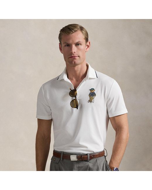 Ralph Lauren Gray Tailored Fit Polo Bear Polo Shirt for men