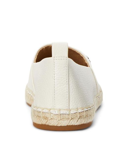Espadrillas Cameryn IV in pelle di Ralph Lauren in White