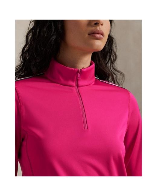 Ralph Lauren Pink Ralph Lauren Tailored Fit Interlock Quarter-Zip