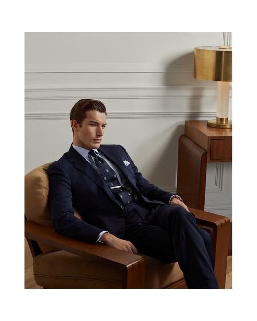 Ralph Lauren Purple Label Blue Ralph Lauren Gregory Hand-tailored Wool Serge Suit for men