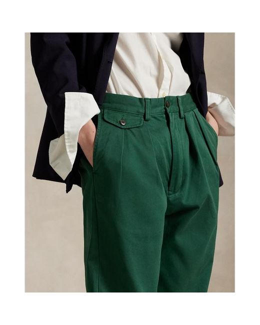 Pantaloni Whitman in chino con pieghe di Polo Ralph Lauren in Green da Uomo