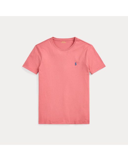 Polo Ralph Lauren Pink Custom Slim Fit Jersey Crewneck T-shirt for men