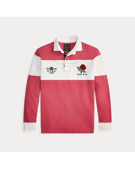 Polo Ralph Lauren Classic-Fit Rugbyhemd Mit Stickerei in Red für Herren