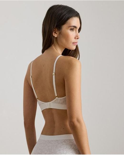 Ralph Lauren White Floral Scoopneck Bralette