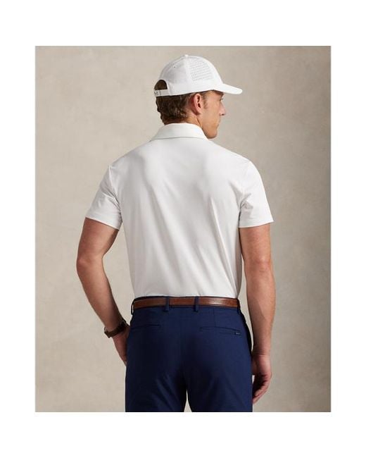 Ralph Lauren White Tailored Fit Polo Bear Polo Shirt for men