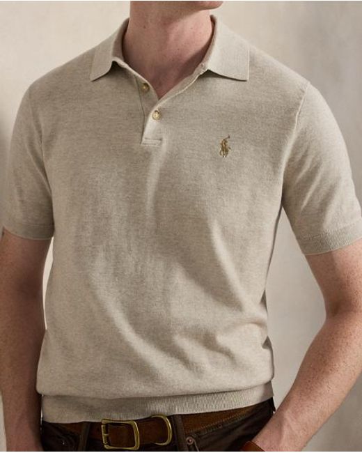 Polo Ralph Lauren Brown Cotton Polo Jumper for men