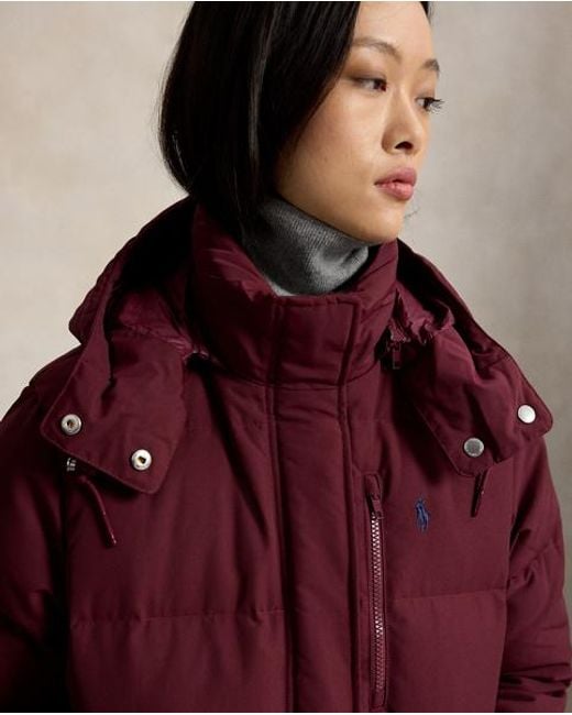 Polo Ralph Lauren Red Mid-Weight Down Puffer Jacket
