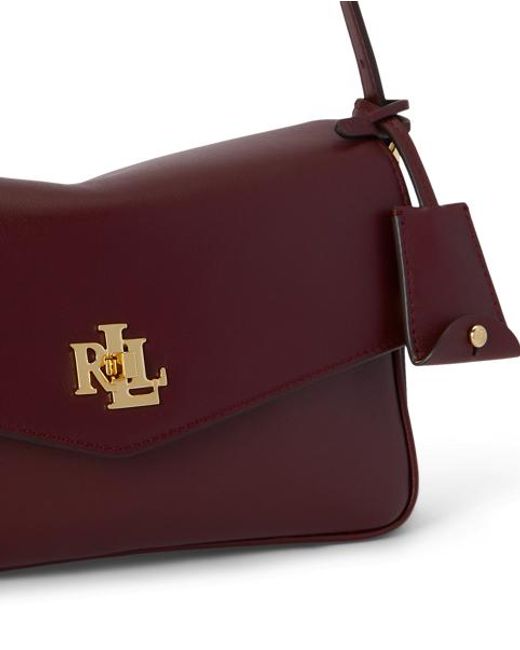 Ralph Lauren Blue Nappa Leather Medium Farrah Shoulder Bag