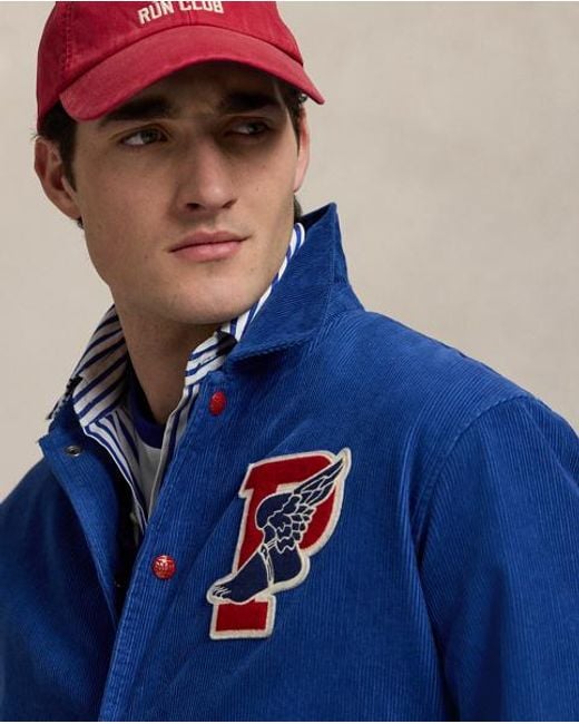 Ralph Lauren Blue P-Wing Corduroy Jacket for men