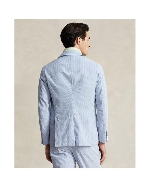 Polo Ralph Lauren Blue Polo Soft Modern Seersucker Suit Jacket for men