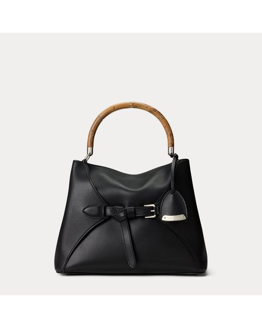 Ralph Lauren Black The Ralph Calfskin Top Handle
