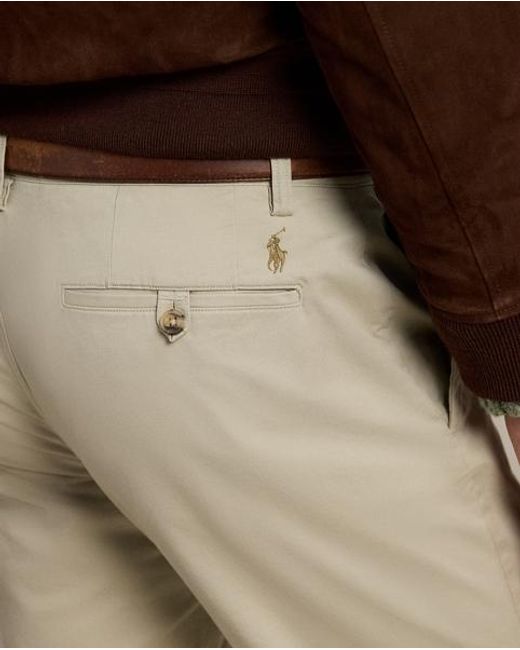 Polo Ralph Lauren Natural Stretch Straight Fit Washed Chino Pants ( Tan) Clothing for men