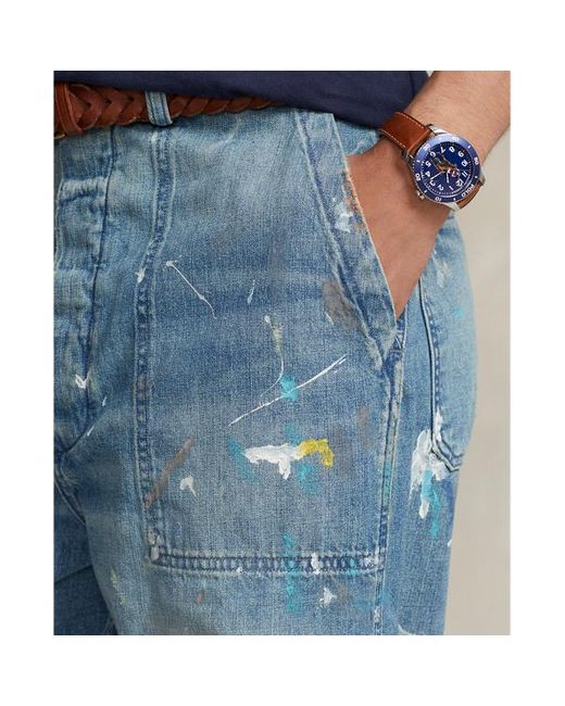 Jeans invecchiati in stile nautico di Polo Ralph Lauren in Blue da Uomo