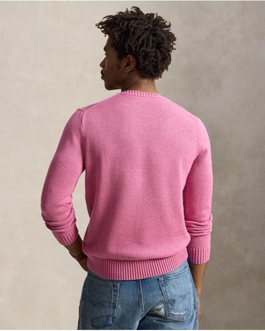 Polo Ralph Lauren Pink Cotton Crewneck Jumper for men