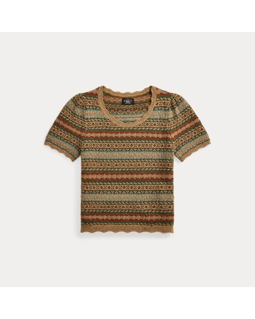RRL Green Ralph Lauren Fair Isle Wool Jacquard Sweater