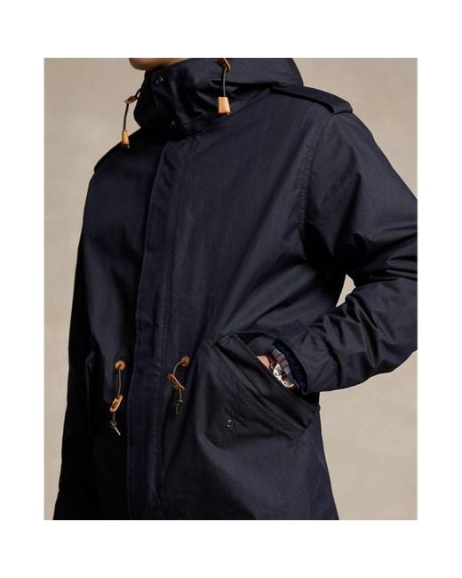 Ralph Lauren Blue 3-in-1 Water-repellent Marsh Coat for men