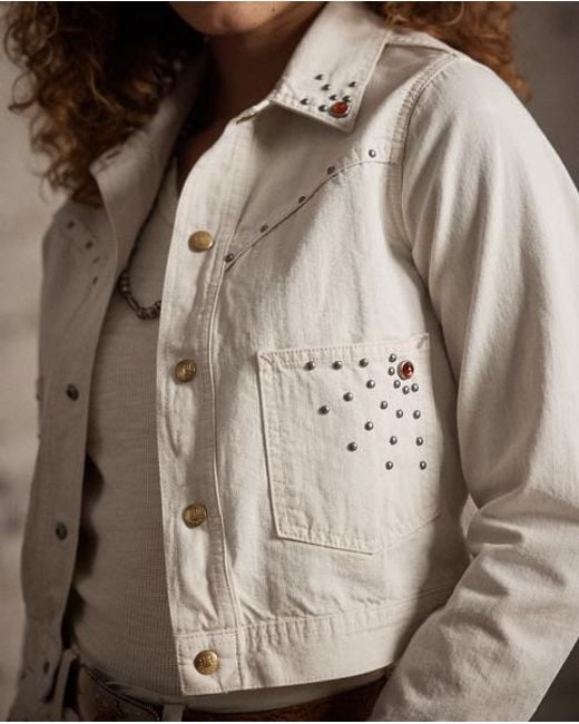 RRL Natural Studded Denim Jacket