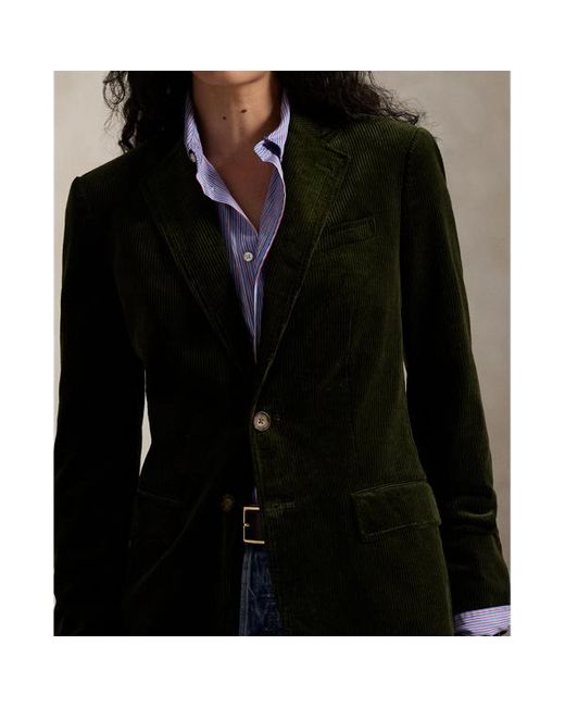 Blazer in velluto a coste di Polo Ralph Lauren in Black