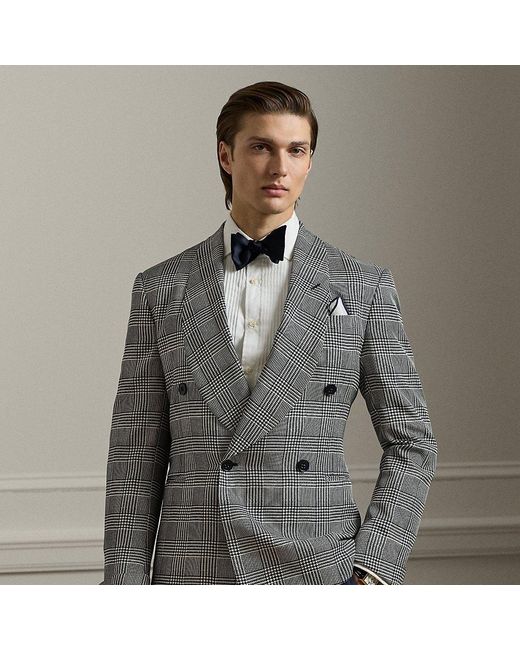 Ralph Lauren Kent Handgemaakt Zijden Colbert Met Ruit in het Gray voor heren