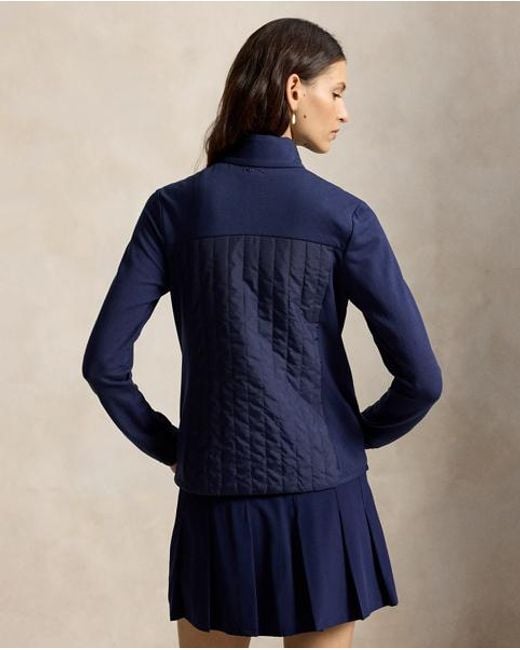 Ralph Lauren Blue Hybrid Full-Zip Mockneck