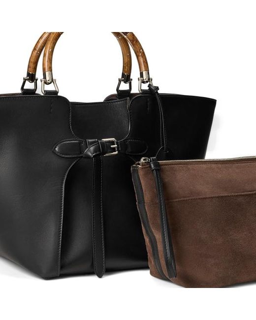 La tote Ralph Lauren in vitello di Ralph Lauren in Black