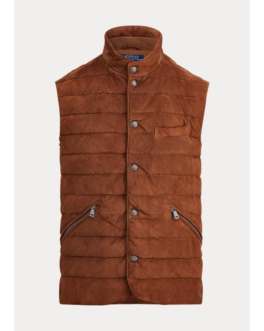 Doudoune en daim Ralph Lauren pour homme en coloris Marron | Lyst