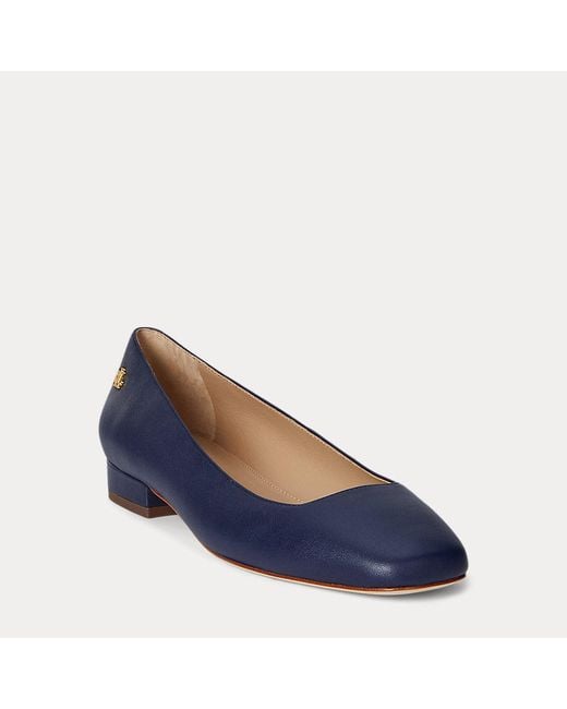 Ralph Lauren Blue Ballerina Emellie Aus Nappaleder