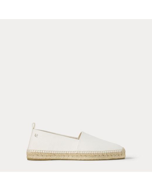 Ralph Lauren White Bosworth Linen-Silk Espadrille for men