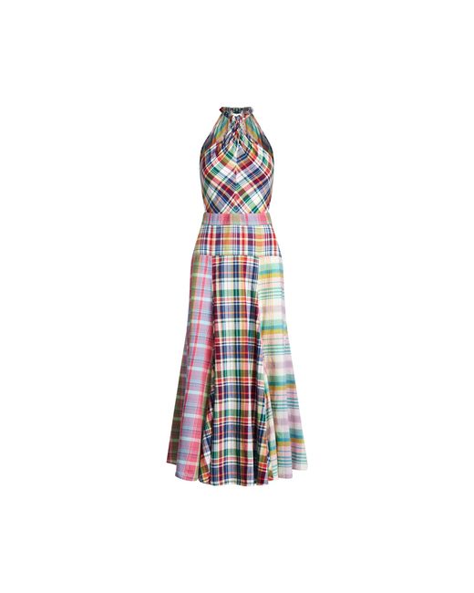 Ralph Lauren Cotton Madras Halter Dress | Lyst