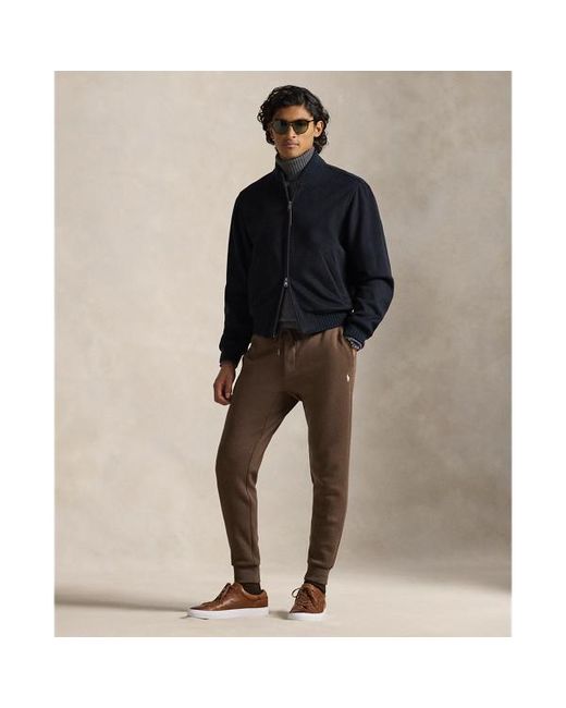 Pantaloni da jogging a maglia doppia di Ralph Lauren in Natural da Uomo