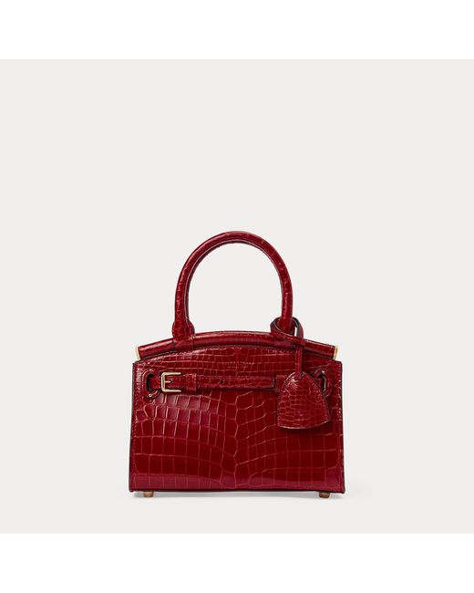Ralph Lauren Red Rl50 Caiman Mini Bag