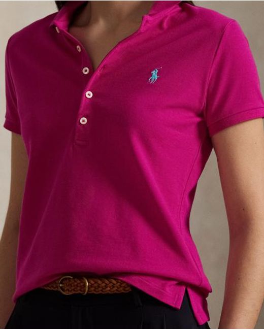 Polo Ralph Lauren Pink Slim Fit Stretch Polo Shirt