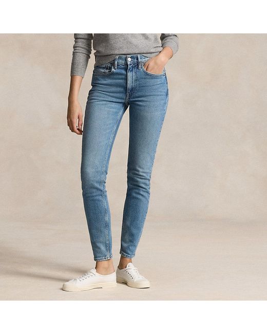 Polo Ralph Lauren Blue Mid-rise Skinny Jeans