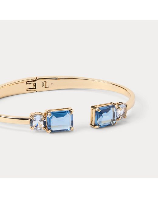Ralph Lauren Metallic Plated Stone Hinge Bangle
